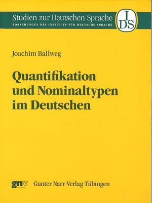 cover image of Quantifikation und Nominaltypen im Deutschen